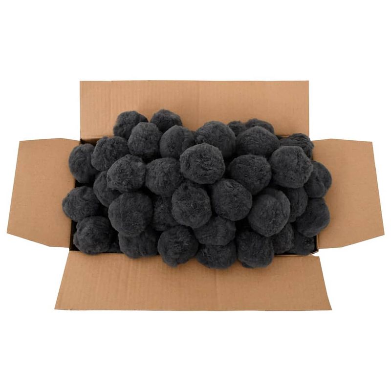 Foto van The living store filterballen - pe - 50 mm - actieve houtskool - 700 g - zwart