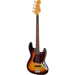 Foto van Fender american vintage ii 1966 jazz bass rw 3-color sunburst elektrische basgitaar met koffer