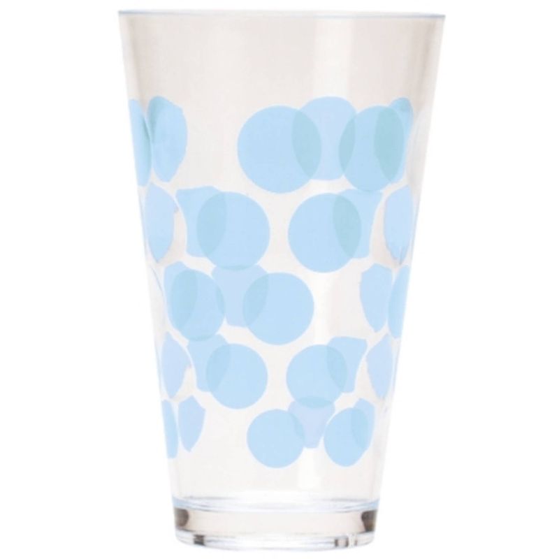 Foto van Zak!designs drinkbeker dot dot 300 ml blauw/transparant