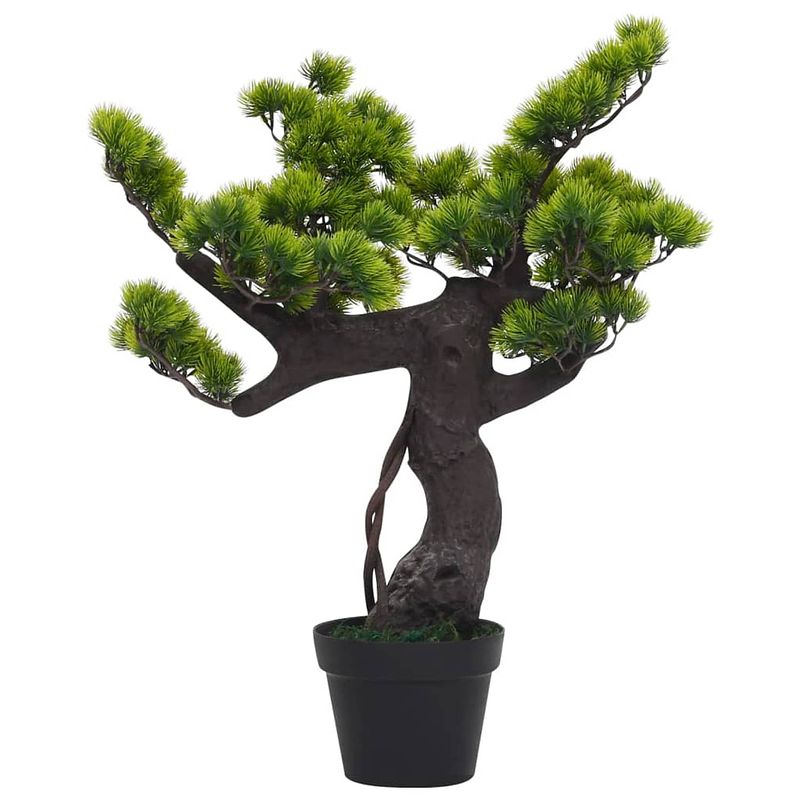 Foto van Infiori kunstplant met pot pinus bonsai 70 cm groen