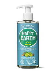Foto van Happy earth 100% natuurlijke hand soap cedar lime
