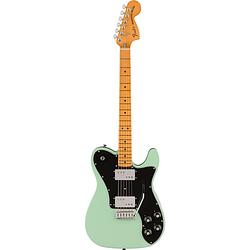 Foto van Fender vintera ii 70s telecaster deluxe mn surf green elektrische gitaar met deluxe gigbag
