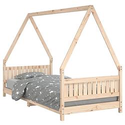 Foto van Vidaxl kinderbedframe 90x200 cm massief grenenhout