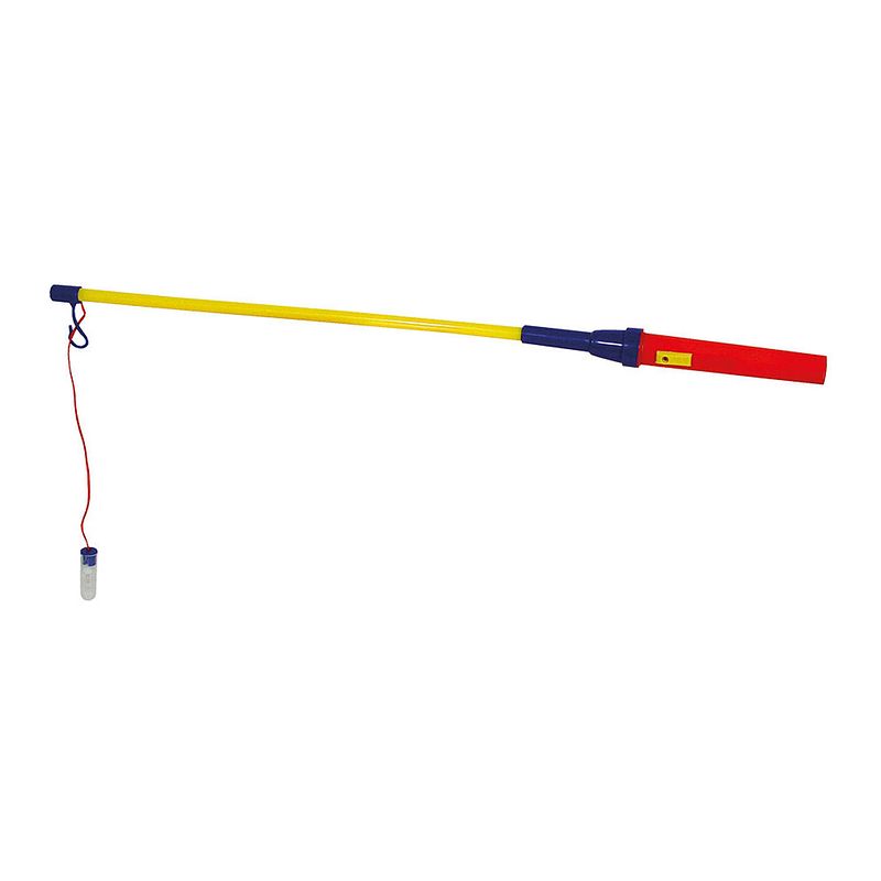 Foto van Lampionstokje rood/blauw/geel met lichtje 50 cm - feestlampionnen