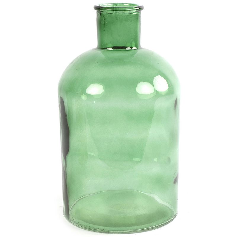 Foto van Countryfield vaas - mintgroen - glas - apotheker fles vorm - d17 x h30 cm - vazen