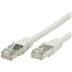 Foto van Value 21.99.0300 rj45 netwerkkabel, patchkabel cat 5e s/ftp 0.50 m grijs afgeschermd (dubbel), vergulde steekcontacten 1 stuk(s)