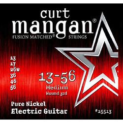 Foto van Curt mangan pure nickel 13-56 medium snarenset voor elektrische gitaar