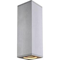 Foto van Slv slv 1000329 wandlamp gu10 aluminium (geborsteld), wit