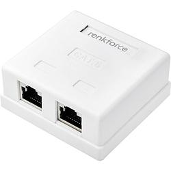 Foto van Renkforce renkforce netwerkadapter opbouw (op muur) cat 6 2 poorten wit