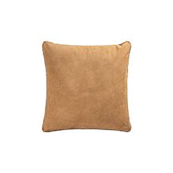 Foto van Ptmd suky camel suede leather cushion square l