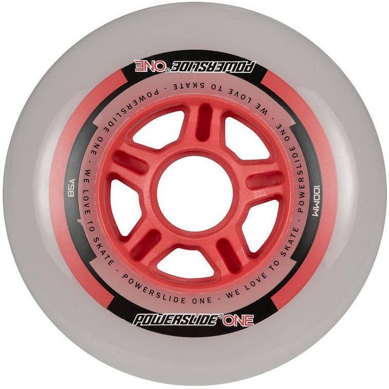 Foto van Powerslide skatewielen one 100 mm rood per 8 stuks