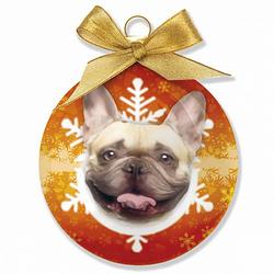 Foto van Dieren kerstbal franse bulldog 8 cm