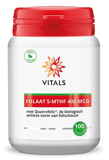 Foto van Vitals folaat 5-mthf 400mg capsules