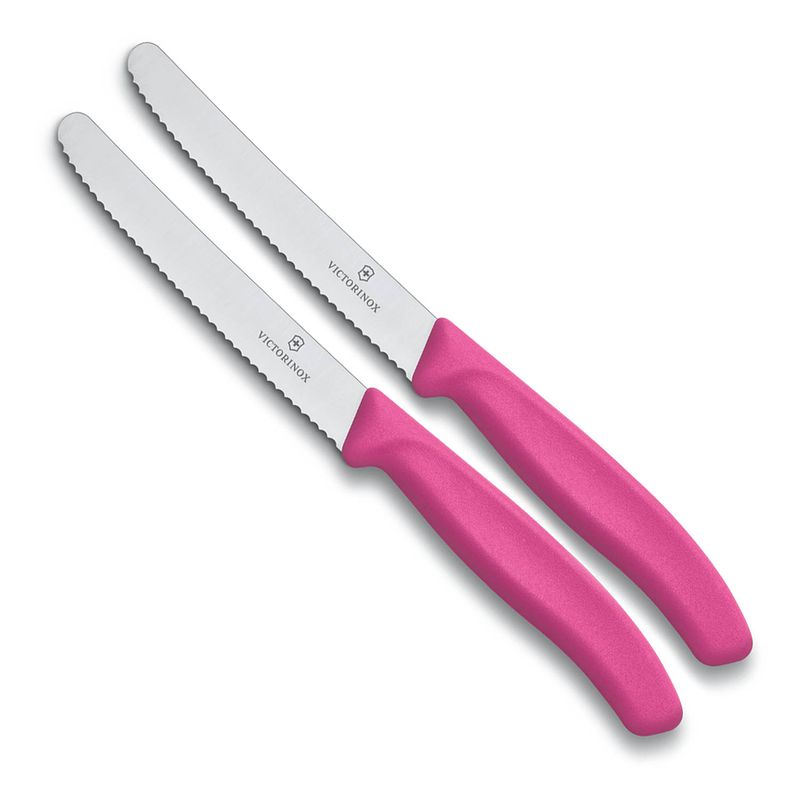 Foto van Victorinox swissclassic tomatenmes - 2-delig - roze