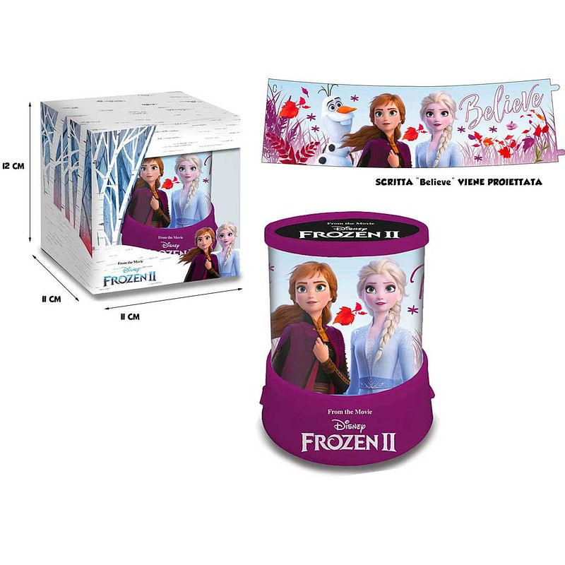 Foto van Disney frozen projectorlamp - 12 x ø 11 cm - multi