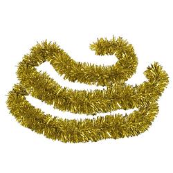 Foto van 2x stuks kerstboom folie slingers/lametta guirlandes van 180 x 12 cm in de kleur glitter goud - feestslingers