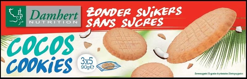 Foto van Damhert cocos cookies zonder suikers