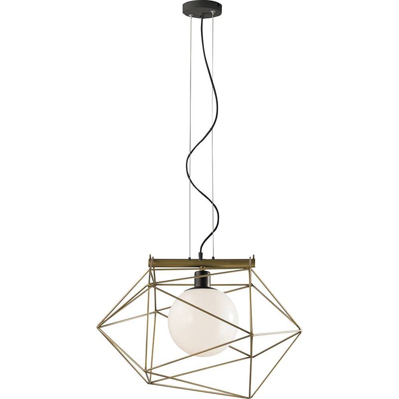 Foto van Eco-light abraxas i-abraxas-s1 oro hanglamp e27 60 w goud, zwart