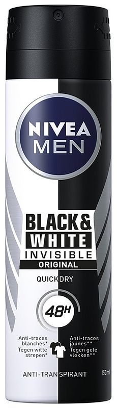 Foto van Nivea men black & white invisible original antitranspirant 150ml bij jumbo