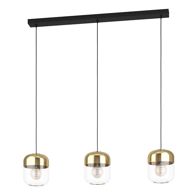 Foto van Eglo maryvilla hanglamp - e27 - 87 cm - goud/zwart