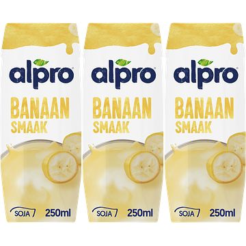 Foto van Alpro sojadrink banaan houdbaar 3 x 250ml bij jumbo