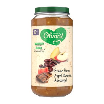 Foto van Olvarit bruine bonen appel rundvlees aardappel 15+ maanden 250g bij jumbo