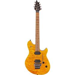 Foto van Evh wolfgang standard qm baked maple trans amber elektrische gitaar