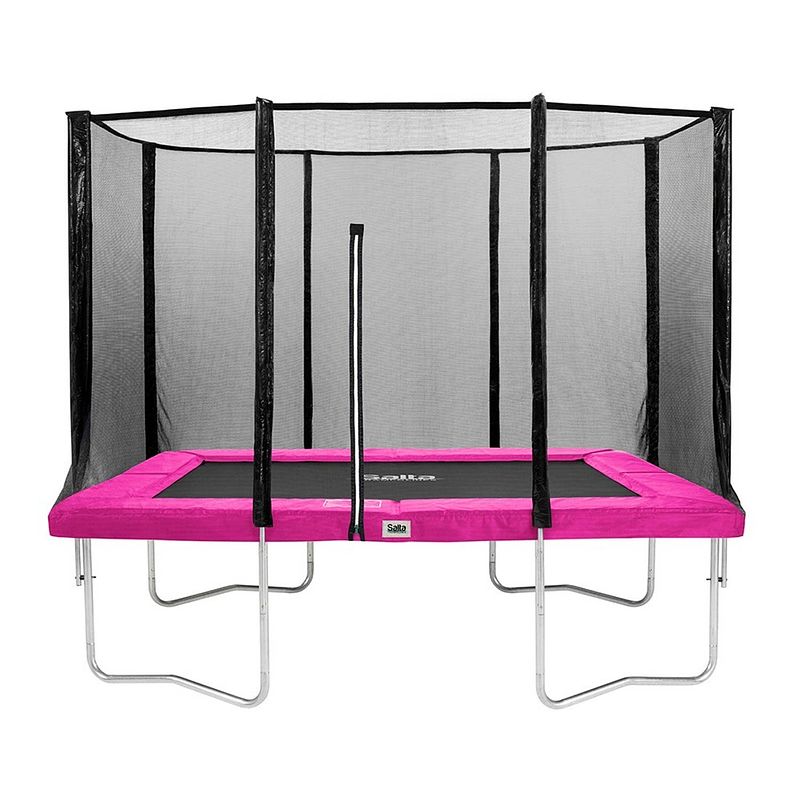 Foto van Salta combo trampoline met veiligheidsnet rechthoekig - 213 x 305 cm - roze