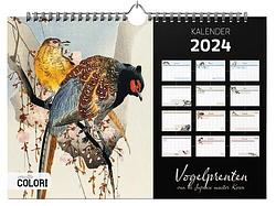 Foto van Kalender 2024 - vogelprenten van de japanse meester koson - studio colori - paperback (9789492598424)