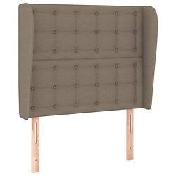 Foto van The living store klassiek hoofdbord - taupe - 93 x 23 x 118/128 cm - duurzaam en verstelbaar