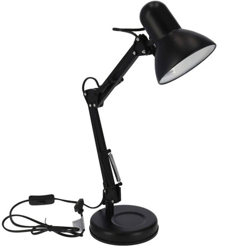 Foto van Gerimport - edison bureaulamp - e27 max 40w - buro - kantoor - verlichting - zwart