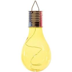 Foto van Lumineo lampbolletje - led - geel - solar verlichting - 14 cm - tuinverlichting - buitenverlichting