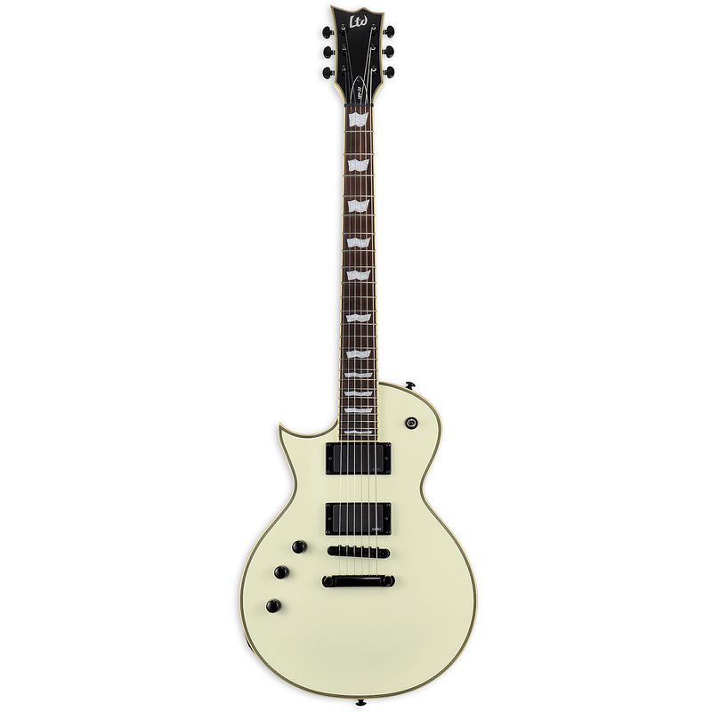 Foto van Esp ltd ec-401 ow lh linkshandige gitaar olympic white