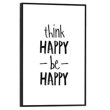 Foto van Poster met lijst think happy - 30x20 cm - leen bakker