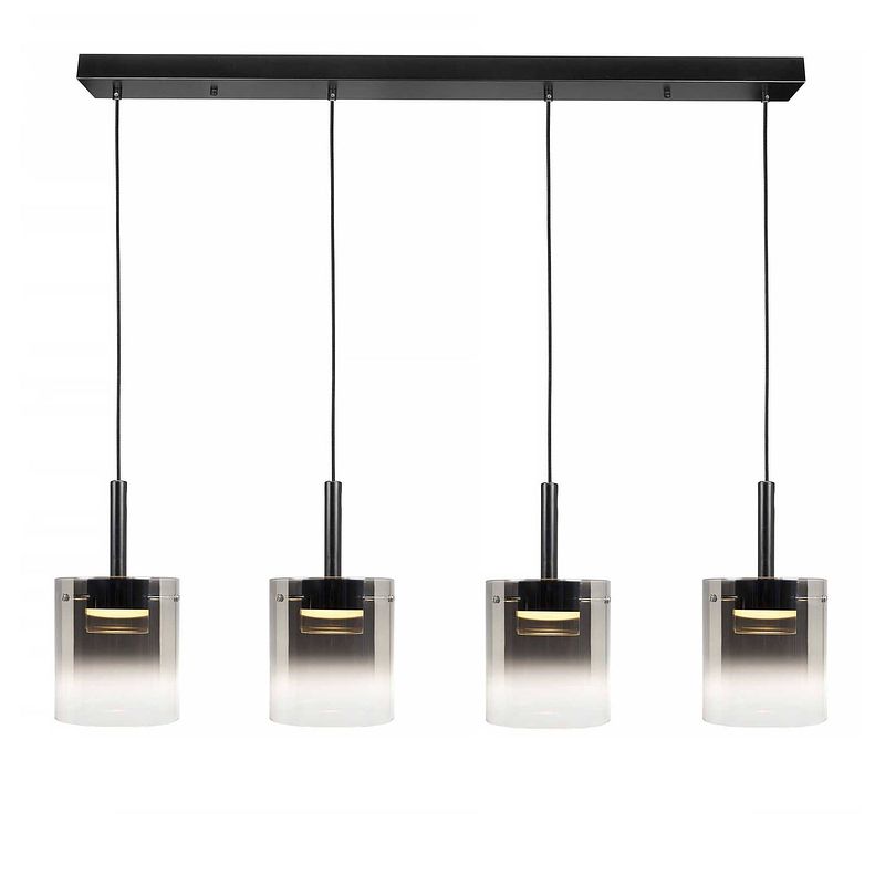 Foto van Highlight hanglamp salerno 4 lichts recht 110 cm zwart