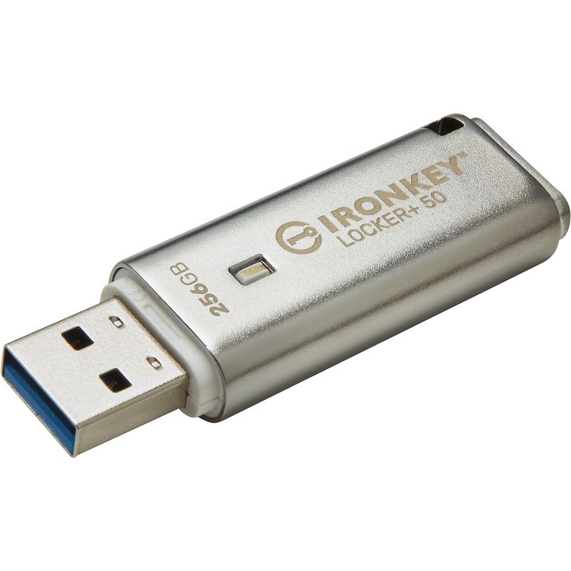 Foto van Kingston ironkey locker+ 50 256 gb usb stick met 256-bit versleuteling