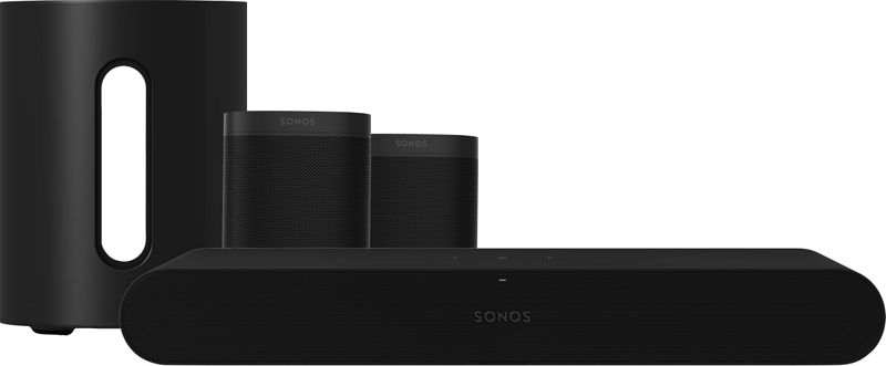 Foto van Sonos ray 5.1 + one (2x) + sub mini zwart