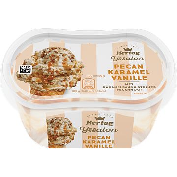 Foto van Hertog mini ijssalon vanille karamel pecan 200ml bij jumbo