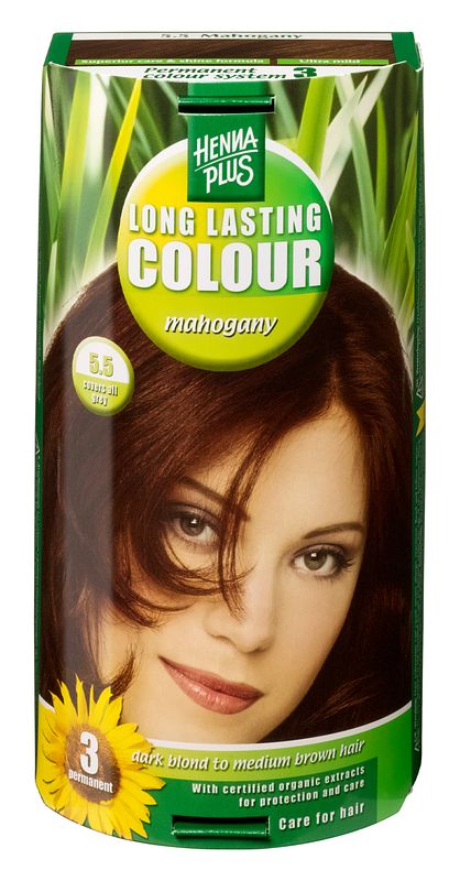 Foto van Hennaplus 5.5 mahogany long lasting colours 100ml