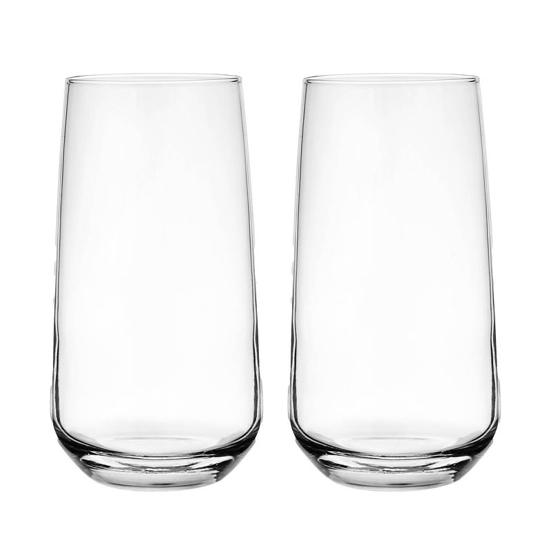 Foto van Glasmark longdrinkglazen - 12x - tumblers - 430 ml - glas - waterglazen - longdrinkglazen