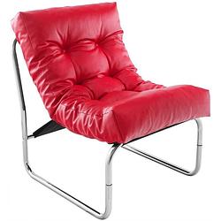 Foto van 24designs fauteuil luguso - rood kunstleer