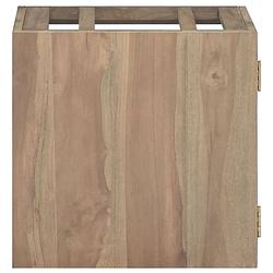 Foto van The living store - wandkast - massief teakhout - 46 x 25.5 x 40 cm - natuurlijke afwerking