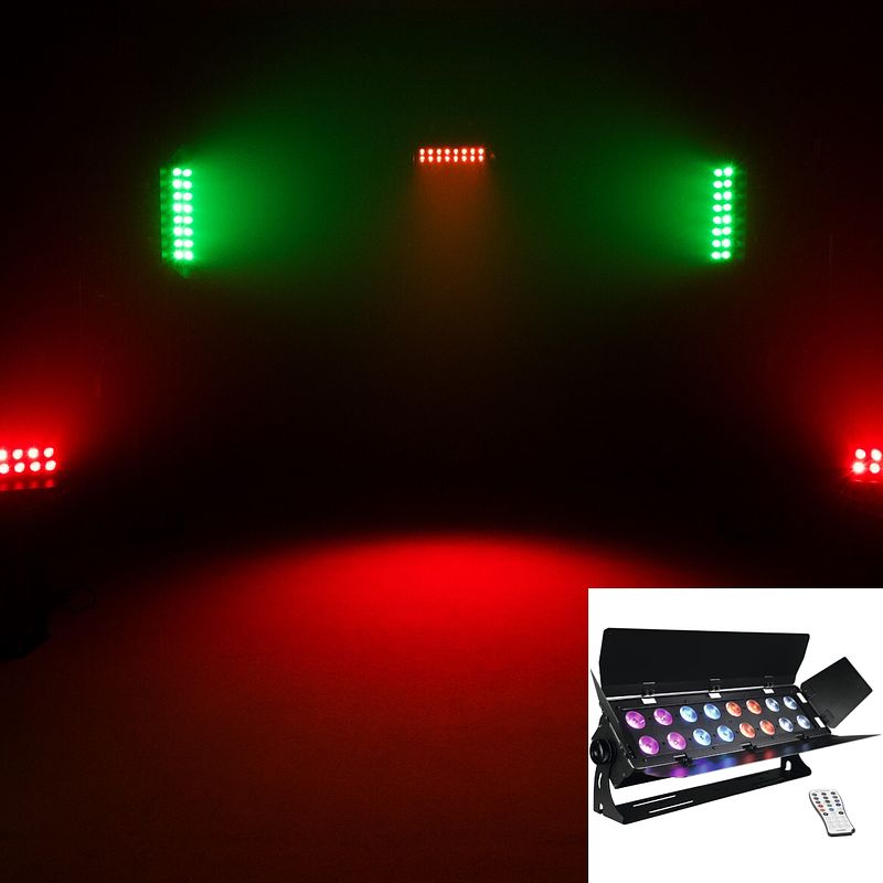 Foto van Eurolite stage panel 16 hcl led 12 w rgbaw+uv