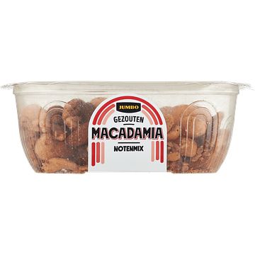 Foto van Jumbo gezouten macadamia notenmix 130g aanbieding bij jumbo | cup a 110250 gram