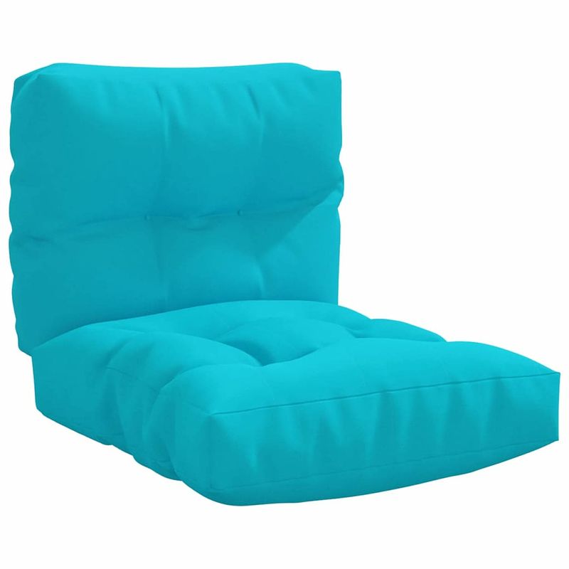 Foto van Vidaxl palletbankkussens 2 st stof turquoise