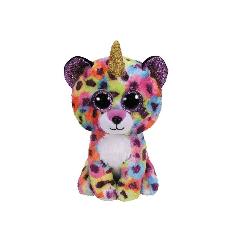 Foto van Ty beanie boos's knuffelluipaard giselle multicolor 15 cm