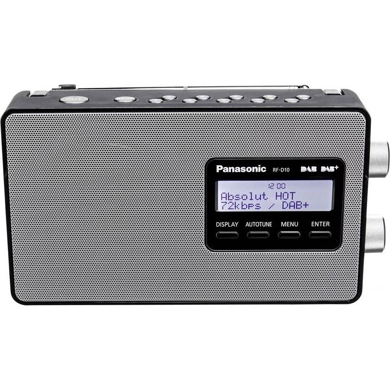 Foto van Panasonic rf-d10eg-k - draagbare dab+ radio - zwart/zilver