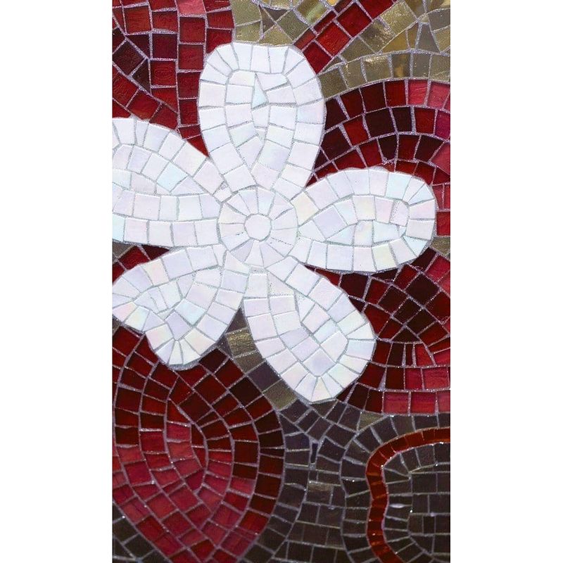 Foto van Dimex red mosaic vlies fotobehang 150x250cm 2-banen