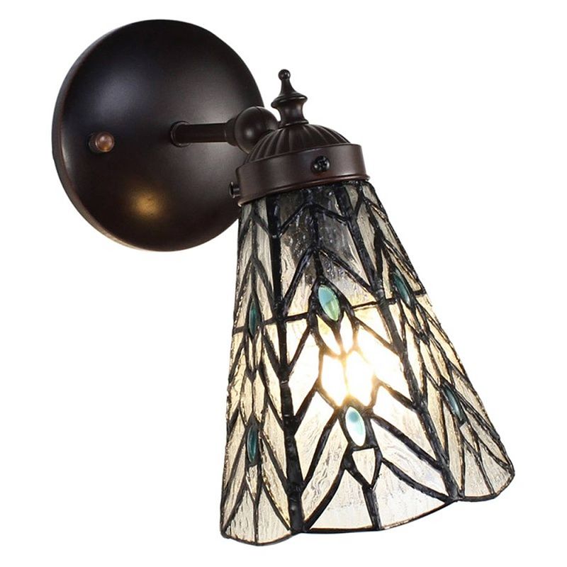 Foto van Clayre & eef transparente wandlamp tiffany 17*12*23 cm e14/max 1*40w 5ll-6208