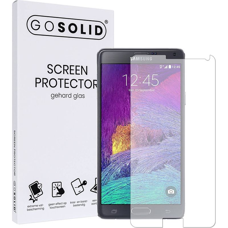 Foto van Go solid! samsung galaxy note 4 screenprotector gehard glas